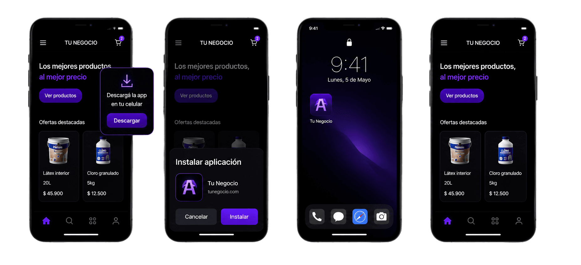 Demostración para instalar la AppWeb